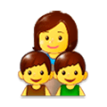 👩‍👦‍👦 Emoji Familie: Frau, Junge und Junge Samsung Experience 9.0.