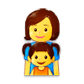 👩‍👧 Emoji Familie: Frau, Mädchen Samsung Experience 9.0.