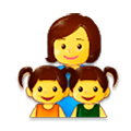 👩‍👧‍👧 Emoji Familia: Mujer, Niña, Niña en Samsung Experience 9.0.