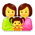 Émoji 👩‍👩‍👧 Famille : Femme, Femme Et Fille sur Samsung Experience 9.0.