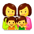 👩‍👩‍👧‍👦 Emoji Familia: Mujer, Mujer, Niña, Niño en Samsung Experience 9.0.