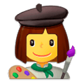 👩‍🎨 Emoji Artista Mujer en Samsung Experience 9.0.