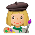 👩🏼‍🎨 Emoji Artista Mujer: Tono De Piel Claro Medio en Samsung Experience 9.0.