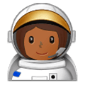 👩🏾‍🚀 Emoji Astronauta Mujer: Tono De Piel Oscuro Medio en Samsung Experience 9.0.