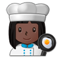 Émoji 👩🏿‍🍳 Cuisinière : Peau Foncée sur Samsung Experience 9.0.