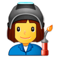 Emoji 👩‍🏭 Operaia su Samsung Experience 9.0.