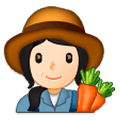 👩🏻‍🌾 Emoji Fazendeira: Pele Clara na Samsung Experience 9.0.