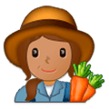 👩🏽‍🌾 Emoji Fazendeira: Pele Morena na Samsung Experience 9.0.
