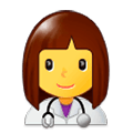 👩‍⚕️ Emoji Mulher Profissional Da Saúde na Samsung Experience 9.0.