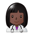 👩🏿‍⚕️ Emoji Mulher Profissional Da Saúde: Pele Escura na Samsung Experience 9.0.