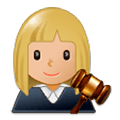 Emoji 👩🏼‍⚖️ Giudice Donna: Carnagione Abbastanza Chiara su Samsung Experience 9.0.