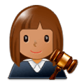 Emoji 👩🏽‍⚖️ Giudice Donna: Carnagione Olivastra su Samsung Experience 9.0.