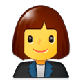 👩‍💼 Emoji Oficinista Mujer en Samsung Experience 9.0.