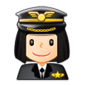 👩🏻‍✈️ Emoji Piloto De Avião Mulher: Pele Clara na Samsung Experience 9.0.