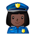 👮🏿‍♀️ Emoji Polizistin: dunkle Hautfarbe Samsung Experience 9.0.