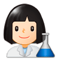 Émoji 👩🏻‍🔬 Scientifique Femme : Peau Claire sur Samsung Experience 9.0.