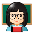 Émoji 👩🏻‍🏫 Enseignante : Peau Claire sur Samsung Experience 9.0.