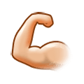 💪🏼 Emoji Bíceps Flexionado: Tono De Piel Claro Medio en Samsung Experience 9.0.