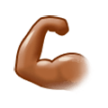 💪🏾 Emoji Bíceps Flexionado: Tono De Piel Oscuro Medio en Samsung Experience 9.0.