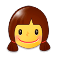 Emoji 👧 Bambina su Samsung Experience 9.0.