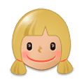 👧🏼 Emoji Niña: Tono De Piel Claro Medio en Samsung Experience 9.0.