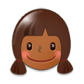 👧🏾 Emoji Menina: Pele Morena Escura na Samsung Experience 9.0.