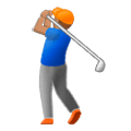 🏌🏽 Emoji Golfer(in): mittlere Hautfarbe Samsung Experience 9.0.