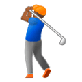 🏌🏾 Emoji Golfista: Tono De Piel Oscuro Medio en Samsung Experience 9.0.