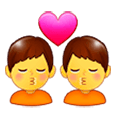 Emoji 👨‍❤️‍💋‍👨 Bacio Tra Coppia: Uomo E Uomo su Samsung Experience 9.0.