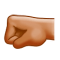 🤛🏽 Emoji Puño Hacia La Izquierda: Tono De Piel Medio en Samsung Experience 9.0.