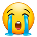 😭 Emoji Rosto Chorando Aos Berros na Samsung Experience 9.0.