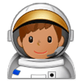 👨🏽‍🚀 Emoji Astronaut: mittlere Hautfarbe Samsung Experience 9.0.