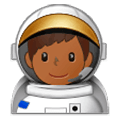 👨🏾‍🚀 Emoji Astronauta Hombre: Tono De Piel Oscuro Medio en Samsung Experience 9.0.
