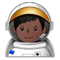 👨🏿‍🚀 Emoji Astronauta Hombre: Tono De Piel Oscuro en Samsung Experience 9.0.
