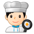Émoji 👨🏻‍🍳 Cuisinier : Peau Claire sur Samsung Experience 9.0.