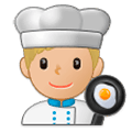 Emoji 👨🏼‍🍳 Cuoco: Carnagione Abbastanza Chiara su Samsung Experience 9.0.