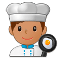 Emoji 👨🏽‍🍳 Cuoco: Carnagione Olivastra su Samsung Experience 9.0.
