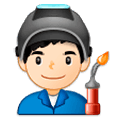 👨🏻‍🏭 Emoji Operário: Pele Clara na Samsung Experience 9.0.