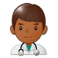 👨🏾‍⚕️ Emoji Arzt: mitteldunkle Hautfarbe Samsung Experience 9.0.