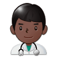 👨🏿‍⚕️ Emoji Profesional Sanitario Hombre: Tono De Piel Oscuro en Samsung Experience 9.0.