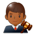 👨🏾‍⚖️ Emoji Juiz: Pele Morena Escura na Samsung Experience 9.0.
