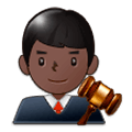👨🏿‍⚖️ Emoji Juiz: Pele Escura na Samsung Experience 9.0.