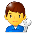 Emoji 👨‍🔧 Meccanico Uomo su Samsung Experience 9.0.