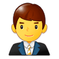 👨‍💼 Emoji Funcionário De Escritório na Samsung Experience 9.0.