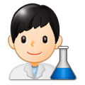 👨🏻‍🔬 Emoji Wissenschaftler: helle Hautfarbe Samsung Experience 9.0.