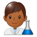 👨🏾‍🔬 Emoji Cientista Homem: Pele Morena Escura na Samsung Experience 9.0.
