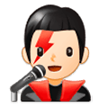 👨🏻‍🎤 Emoji Cantante Hombre: Tono De Piel Claro en Samsung Experience 9.0.