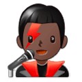 👨🏿‍🎤 Emoji Cantante Hombre: Tono De Piel Oscuro en Samsung Experience 9.0.