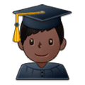👨🏿‍🎓 Emoji Estudiante Hombre: Tono De Piel Oscuro en Samsung Experience 9.0.