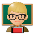 Émoji 👨🏼‍🏫 Enseignant : Peau Moyennement Claire sur Samsung Experience 9.0.